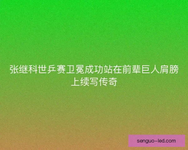 张继科世乒赛卫冕成功站在前辈巨人肩膀上续写传奇