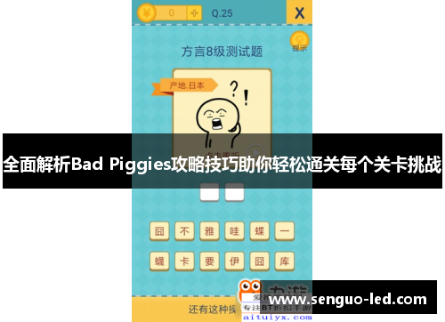 全面解析Bad Piggies攻略技巧助你轻松通关每个关卡挑战