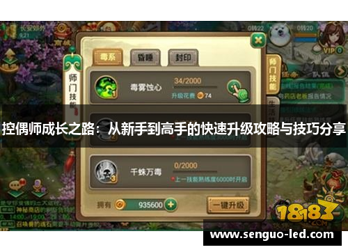 控偶师成长之路：从新手到高手的快速升级攻略与技巧分享